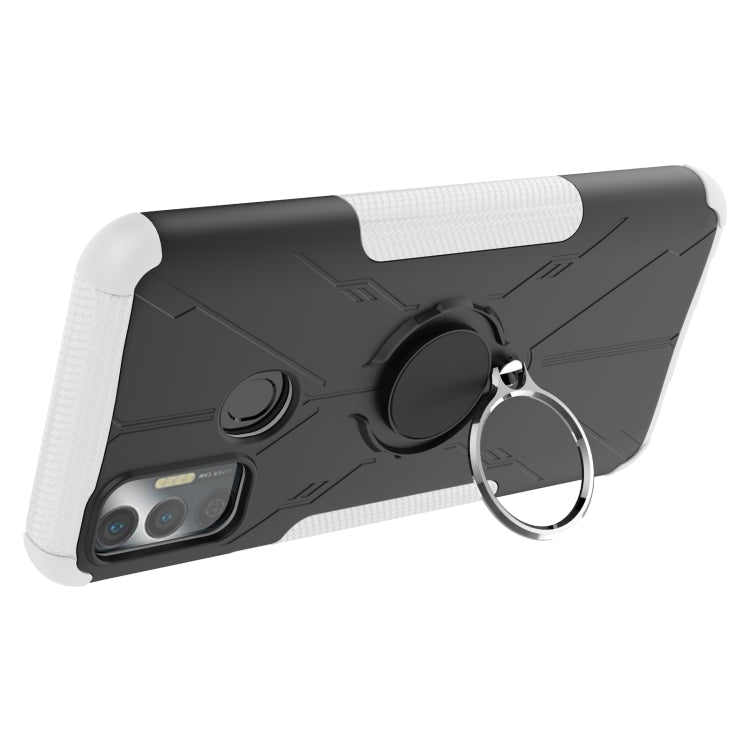 For Tecno Spark 7 Armor Bear Shockproof PC + TPU Protective Case with Ring Holder