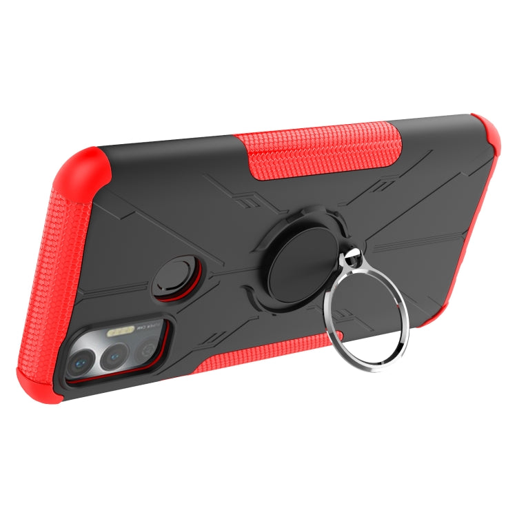 For Tecno Spark 7 Armor Bear Shockproof PC + TPU Protective Case with Ring Holder
