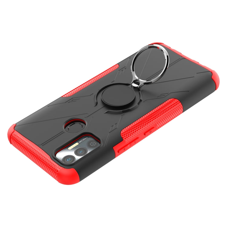 For Tecno Spark 7 Armor Bear Shockproof PC + TPU Protective Case with Ring Holder