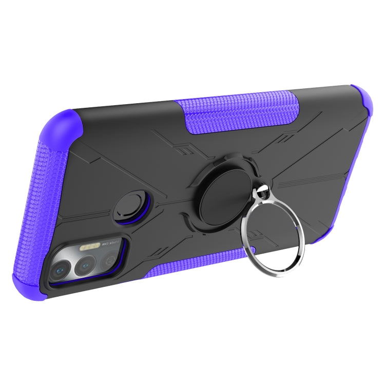 For Tecno Spark 7 Armor Bear Shockproof PC + TPU Protective Case with Ring Holder