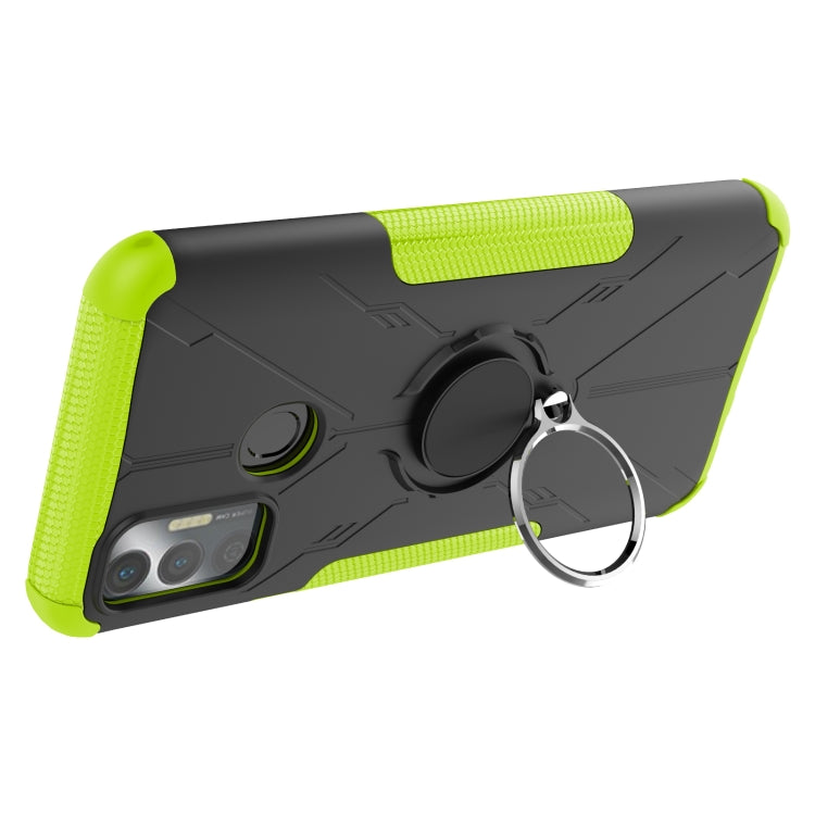 For Tecno Spark 7 Armor Bear Shockproof PC + TPU Protective Case with Ring Holder