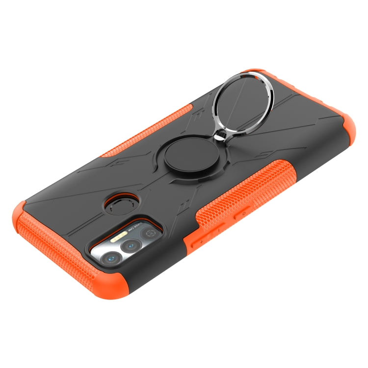 For Tecno Spark 7 Armor Bear Shockproof PC + TPU Protective Case with Ring Holder