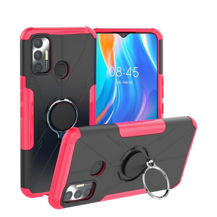 For Tecno Spark 7 Armor Bear Shockproof PC + TPU Protective Case with Ring Holder