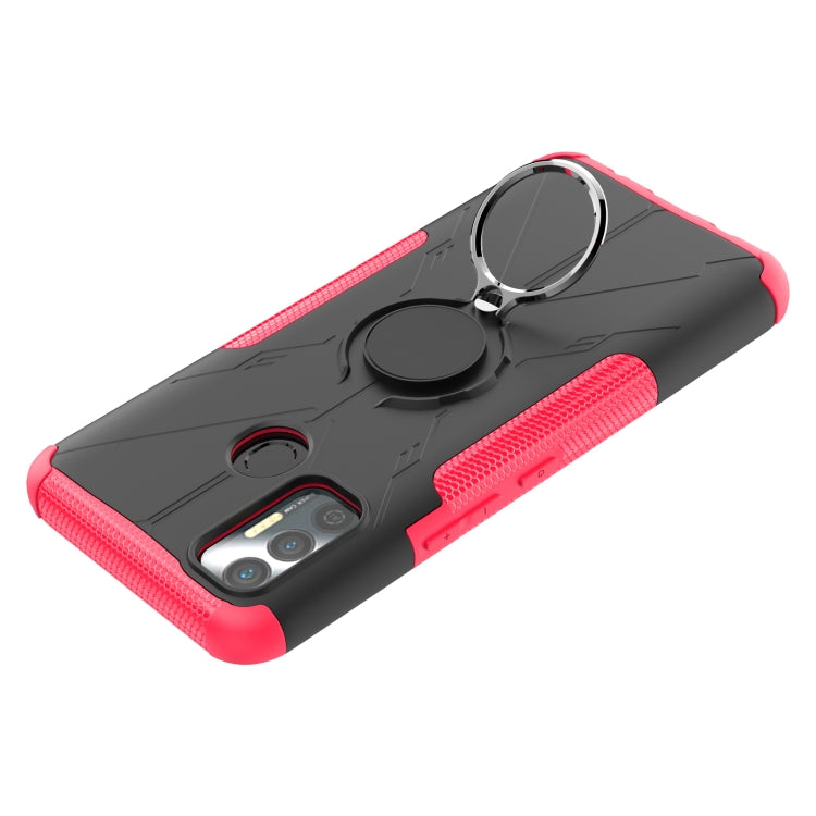 For Tecno Spark 7 Armor Bear Shockproof PC + TPU Protective Case with Ring Holder