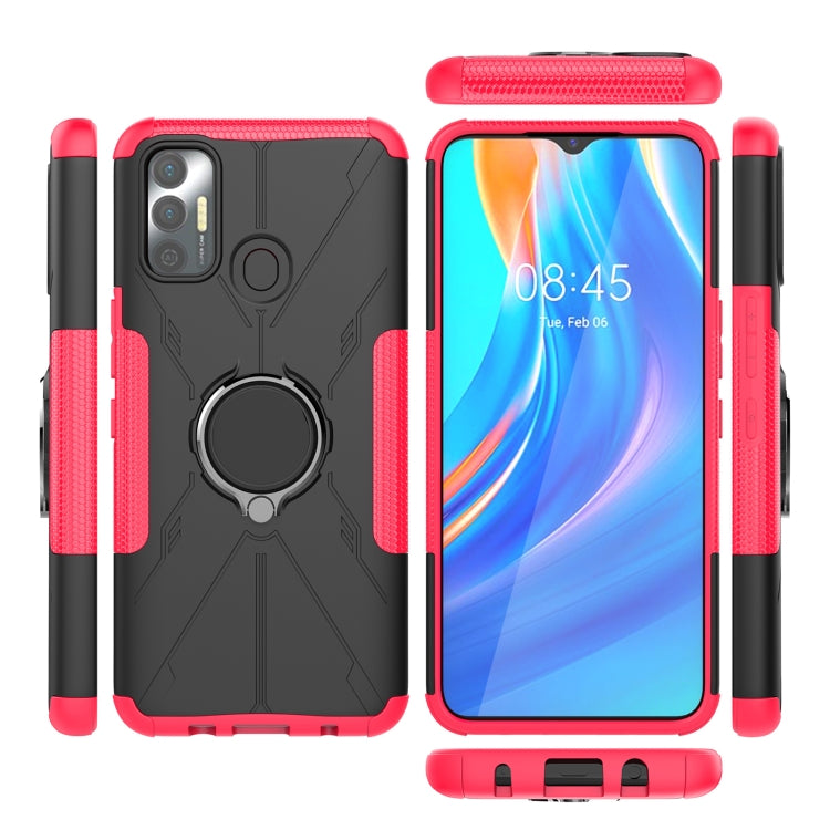For Tecno Spark 7 Armor Bear Shockproof PC + TPU Protective Case with Ring Holder