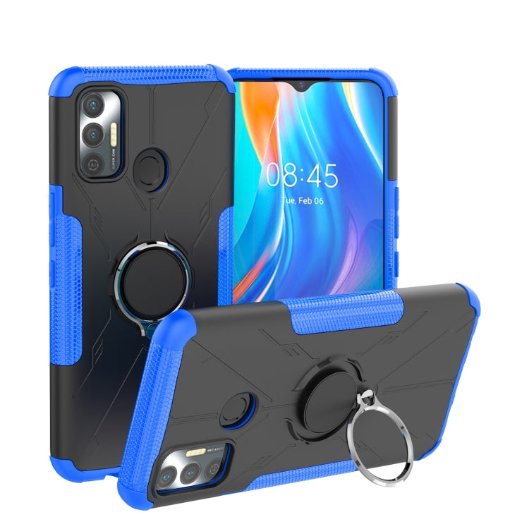 For Tecno Spark 7 Armor Bear Shockproof PC + TPU Protective Case with Ring Holder