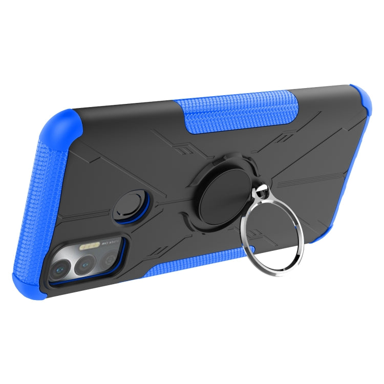 For Tecno Spark 7 Armor Bear Shockproof PC + TPU Protective Case with Ring Holder