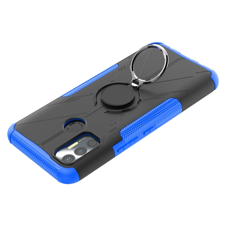 For Tecno Spark 7 Armor Bear Shockproof PC + TPU Protective Case with Ring Holder