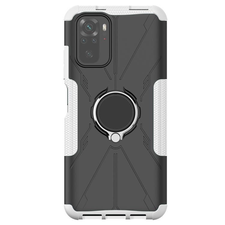 For Xiaomi Redmi Note 10 Armor Bear Shockproof PC + TPU Protective Case with Ring Holder