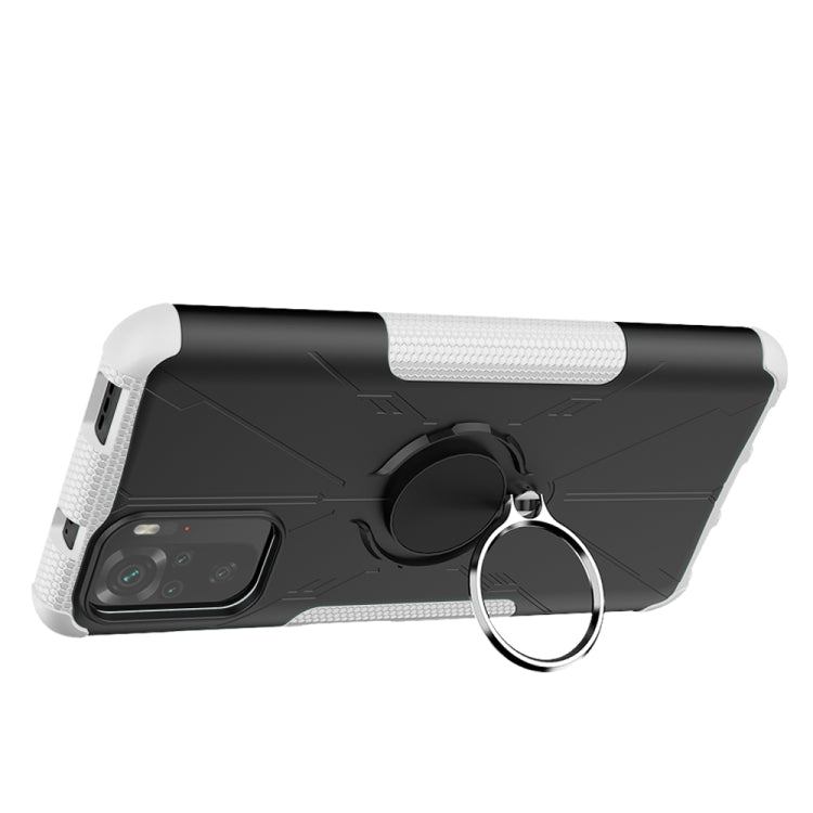 For Xiaomi Redmi Note 10 Armor Bear Shockproof PC + TPU Protective Case with Ring Holder