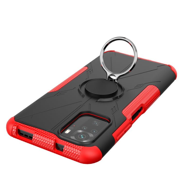 For Xiaomi Redmi Note 10 Armor Bear Shockproof PC + TPU Protective Case with Ring Holder