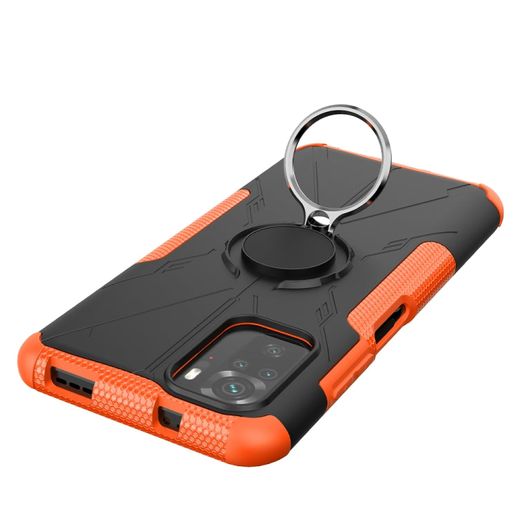 For Xiaomi Redmi Note 10 Armor Bear Shockproof PC + TPU Protective Case with Ring Holder