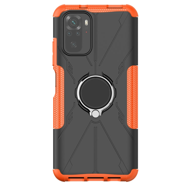 For Xiaomi Redmi Note 10 Armor Bear Shockproof PC + TPU Protective Case with Ring Holder