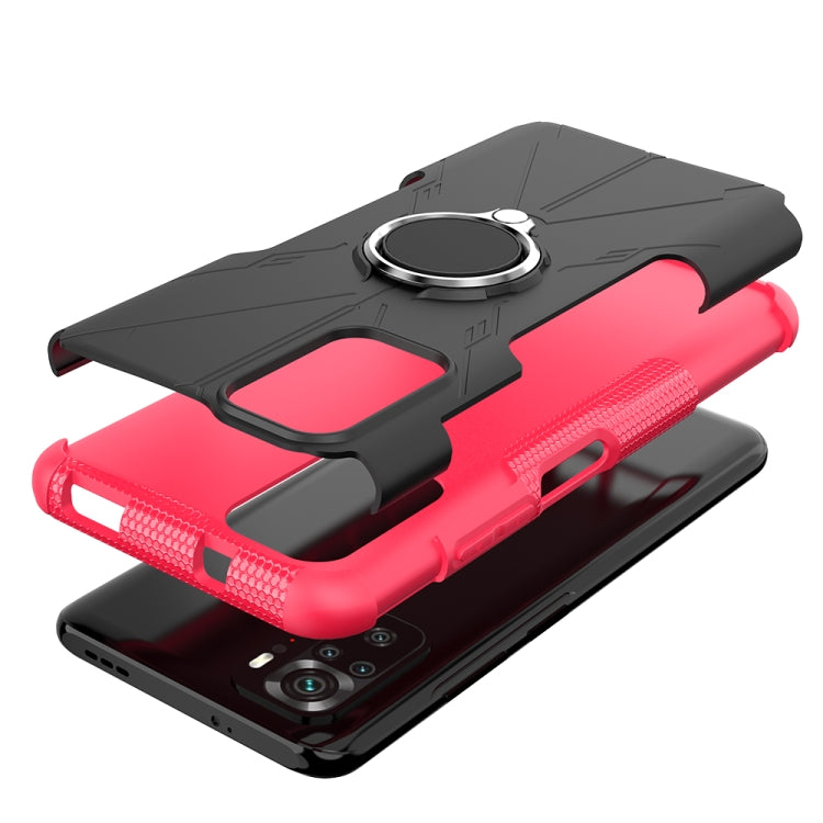 For Xiaomi Redmi Note 10 Armor Bear Shockproof PC + TPU Protective Case with Ring Holder