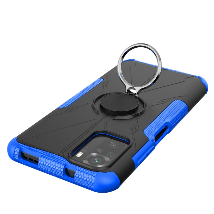 For Xiaomi Redmi Note 10 Armor Bear Shockproof PC + TPU Protective Case with Ring Holder