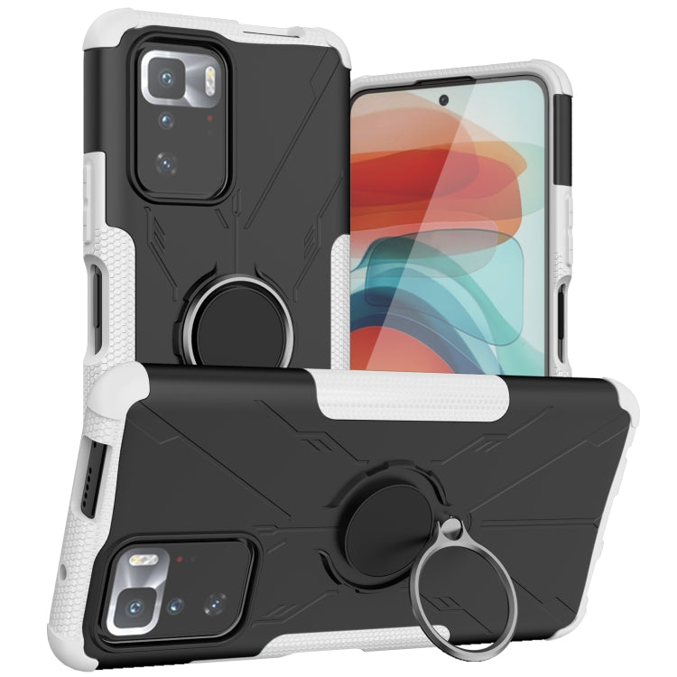 For Xiaomi Redmi Note 10 Pro 5G Armor Bear Shockproof PC + TPU Protective Case with Ring Holder