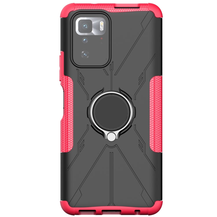 For Xiaomi Redmi Note 10 Pro 5G Armor Bear Shockproof PC + TPU Protective Case with Ring Holder
