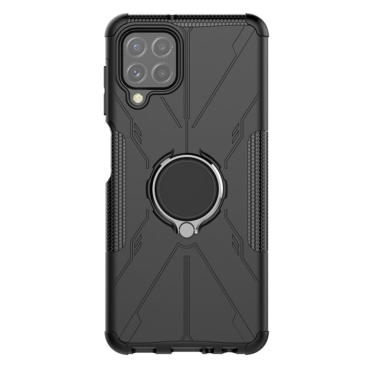 For Samsung Galaxy A22 4G Armor Bear Shockproof PC + TPU Protective Case with Ring Holder