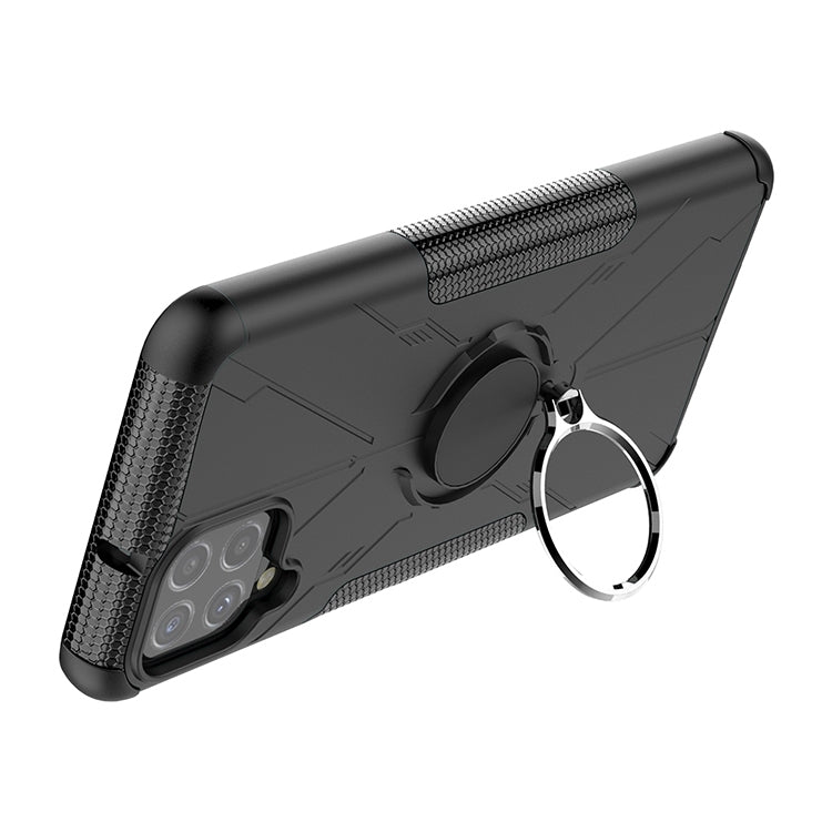 For Samsung Galaxy A22 4G Armor Bear Shockproof PC + TPU Protective Case with Ring Holder