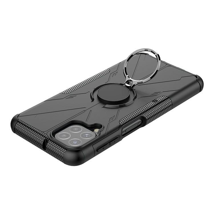 For Samsung Galaxy A22 4G Armor Bear Shockproof PC + TPU Protective Case with Ring Holder