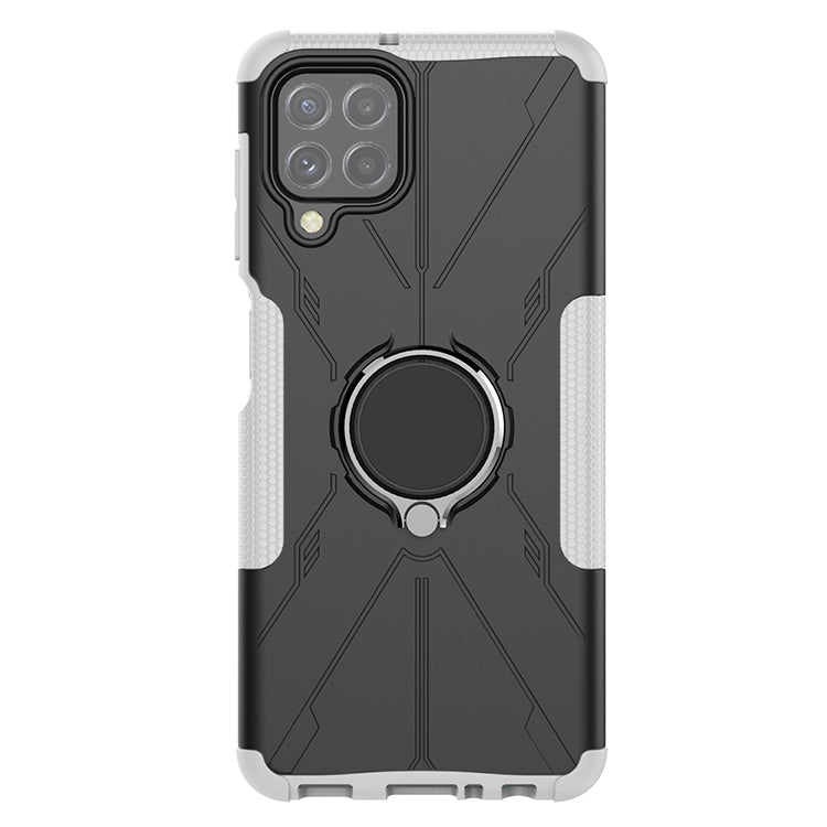 For Samsung Galaxy A22 4G Armor Bear Shockproof PC + TPU Protective Case with Ring Holder