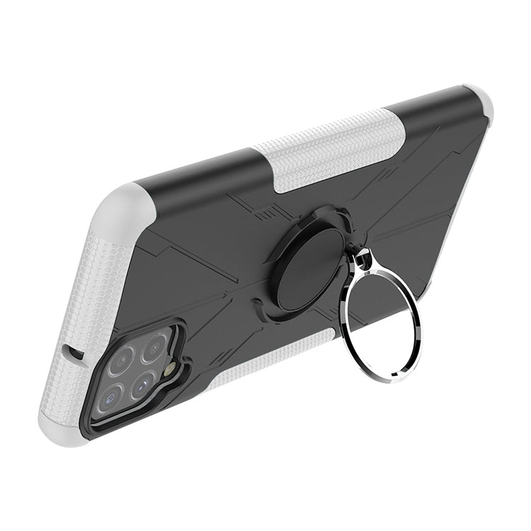 For Samsung Galaxy A22 4G Armor Bear Shockproof PC + TPU Protective Case with Ring Holder