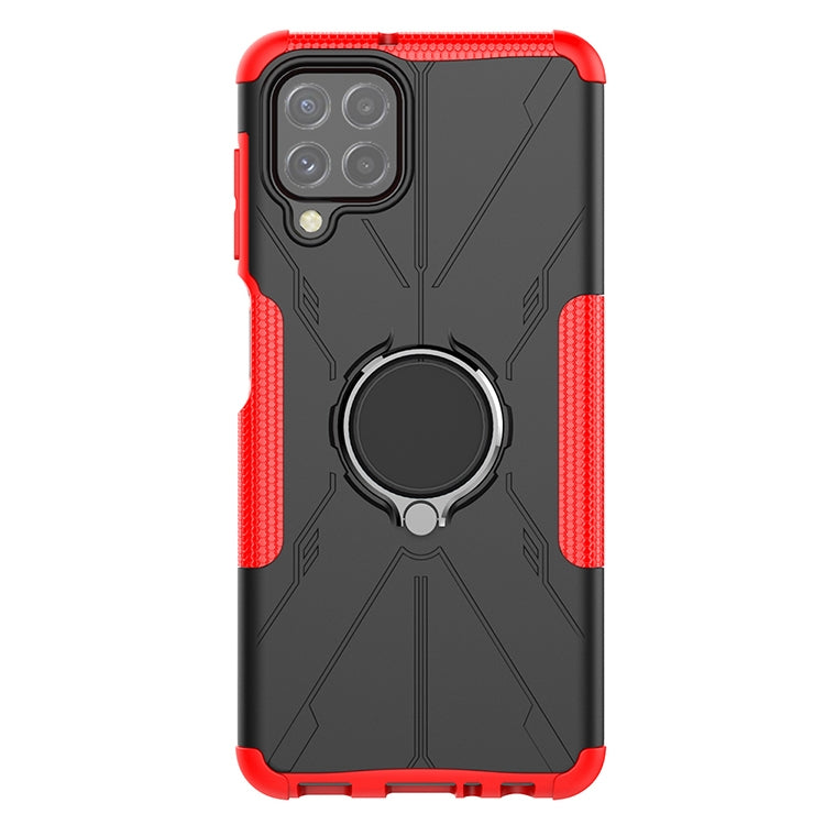 For Samsung Galaxy A22 4G Armor Bear Shockproof PC + TPU Protective Case with Ring Holder