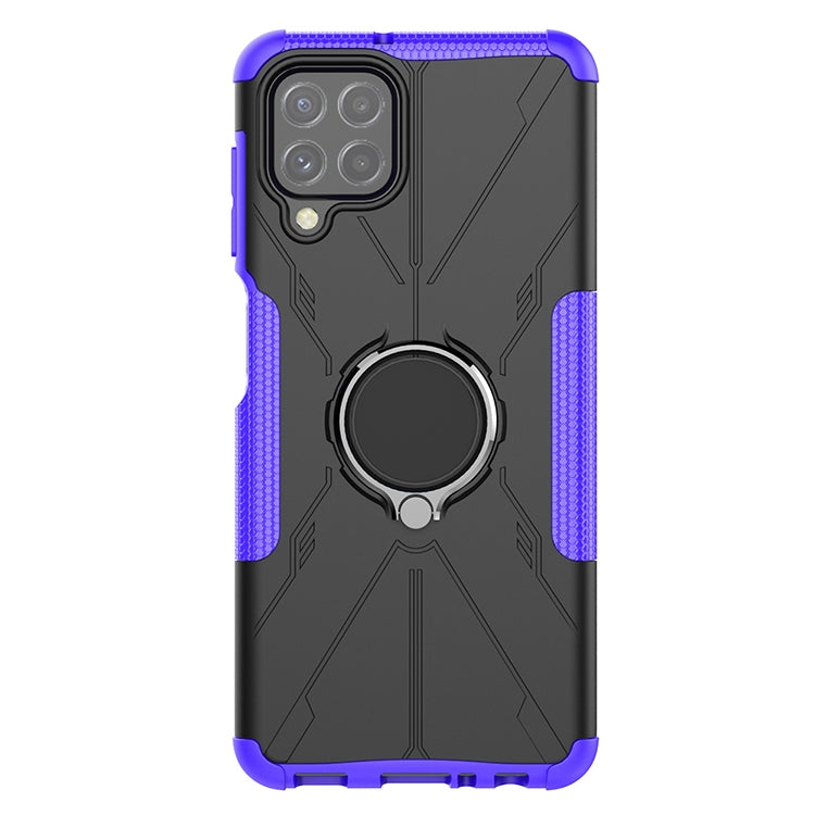 For Samsung Galaxy A22 4G Armor Bear Shockproof PC + TPU Protective Case with Ring Holder