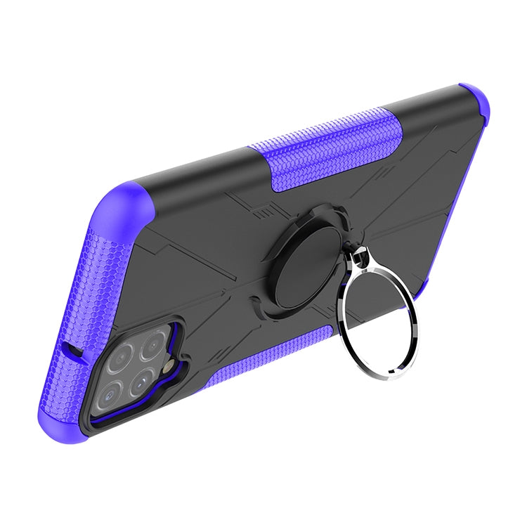 For Samsung Galaxy A22 4G Armor Bear Shockproof PC + TPU Protective Case with Ring Holder