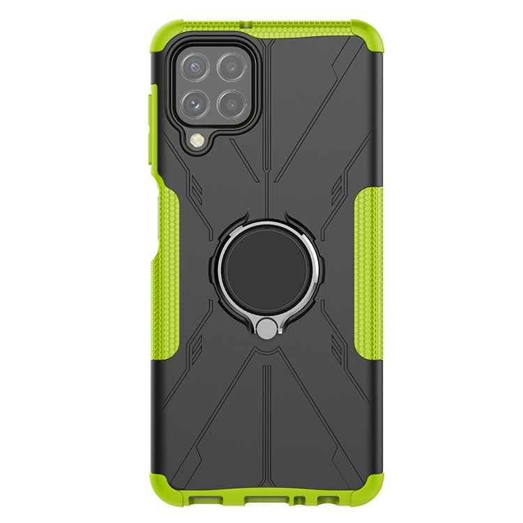 For Samsung Galaxy A22 4G Armor Bear Shockproof PC + TPU Protective Case with Ring Holder