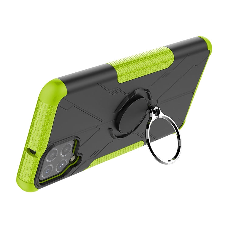 For Samsung Galaxy A22 4G Armor Bear Shockproof PC + TPU Protective Case with Ring Holder