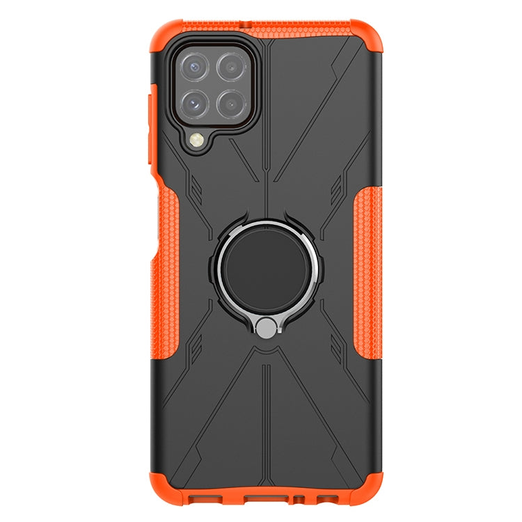 For Samsung Galaxy A22 4G Armor Bear Shockproof PC + TPU Protective Case with Ring Holder
