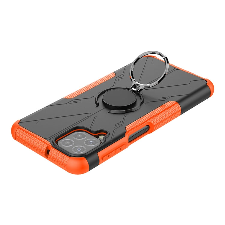 For Samsung Galaxy A22 4G Armor Bear Shockproof PC + TPU Protective Case with Ring Holder