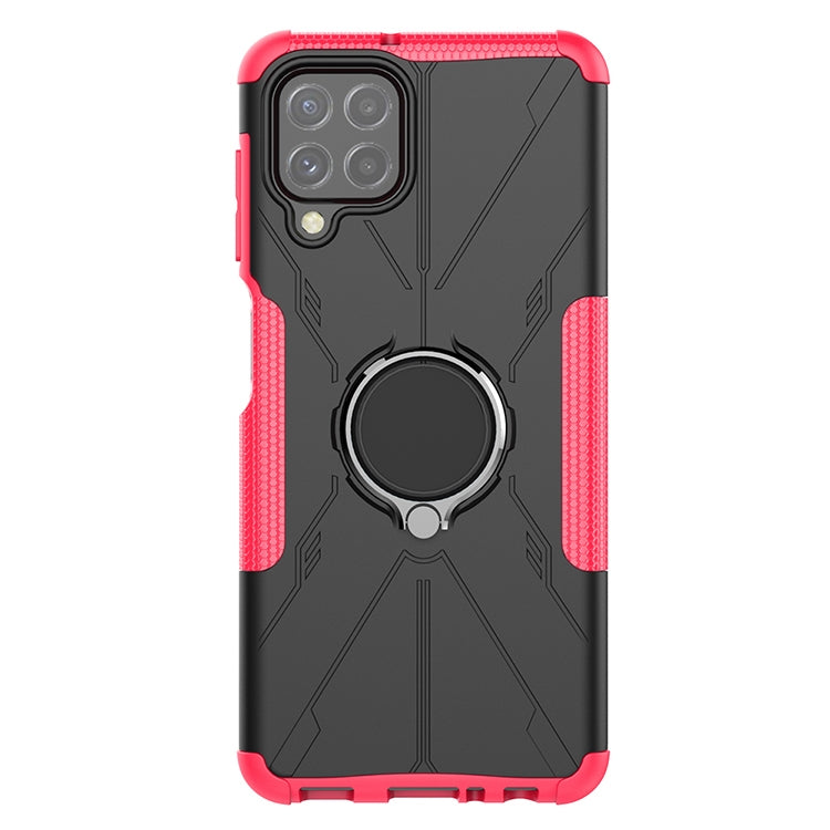 For Samsung Galaxy A22 4G Armor Bear Shockproof PC + TPU Protective Case with Ring Holder