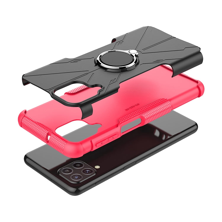 For Samsung Galaxy A22 4G Armor Bear Shockproof PC + TPU Protective Case with Ring Holder