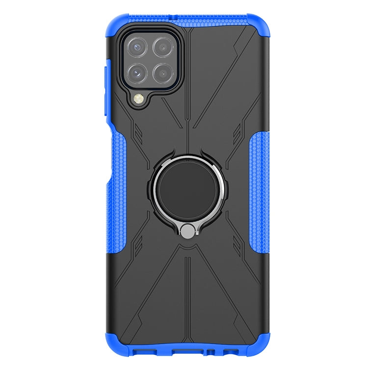 For Samsung Galaxy A22 4G Armor Bear Shockproof PC + TPU Protective Case with Ring Holder