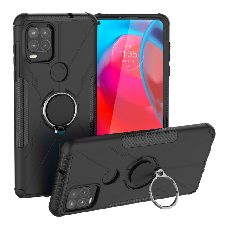 For Motorola Moto G Stylus 5G Armor Bear Shockproof PC + TPU Protective Case with Ring Holder