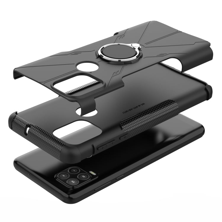 For Motorola Moto G Stylus 5G Armor Bear Shockproof PC + TPU Protective Case with Ring Holder