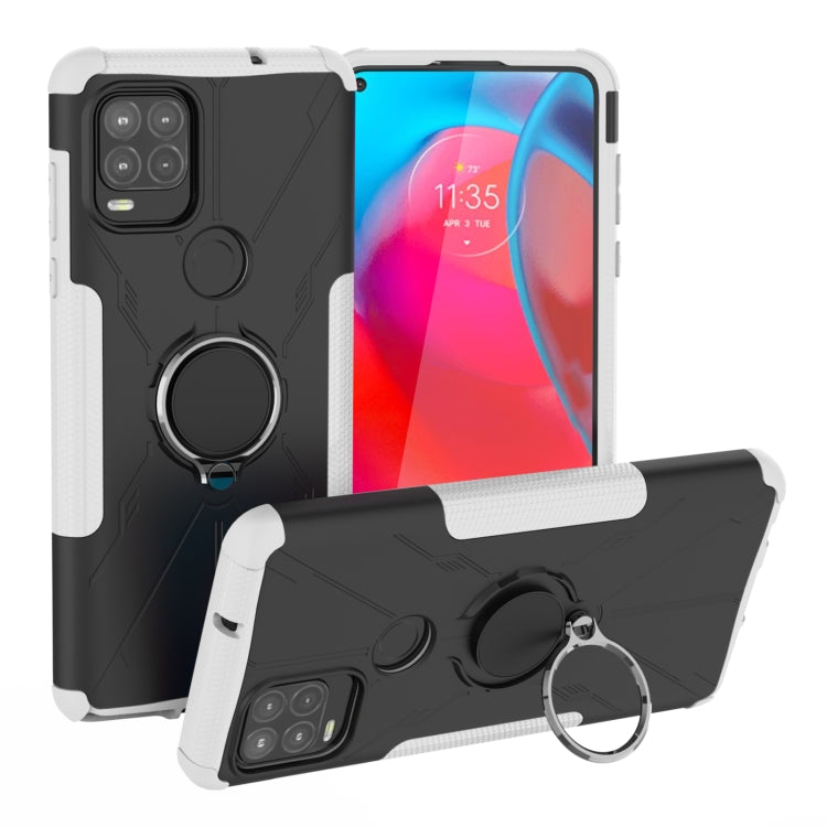 For Motorola Moto G Stylus 5G Armor Bear Shockproof PC + TPU Protective Case with Ring Holder