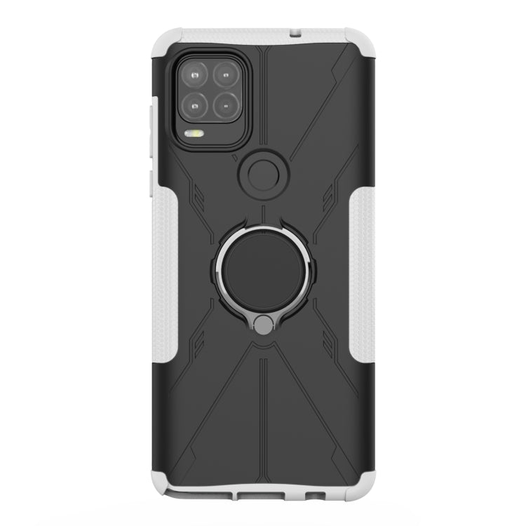 For Motorola Moto G Stylus 5G Armor Bear Shockproof PC + TPU Protective Case with Ring Holder