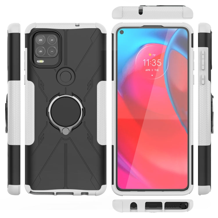For Motorola Moto G Stylus 5G Armor Bear Shockproof PC + TPU Protective Case with Ring Holder