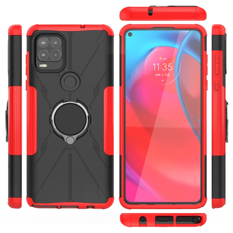 For Motorola Moto G Stylus 5G Armor Bear Shockproof PC + TPU Protective Case with Ring Holder