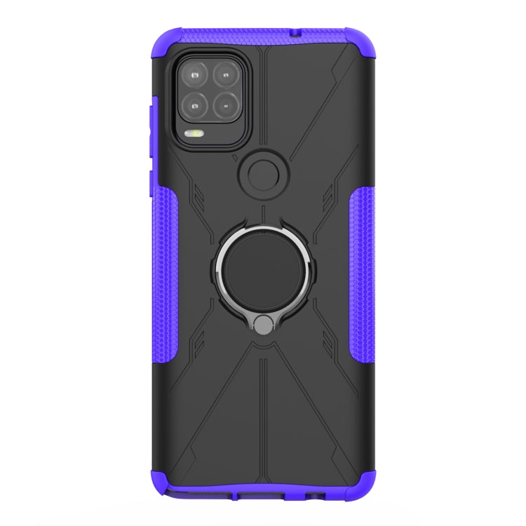 For Motorola Moto G Stylus 5G Armor Bear Shockproof PC + TPU Protective Case with Ring Holder