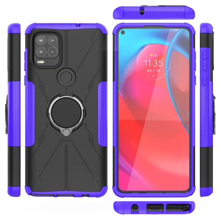 For Motorola Moto G Stylus 5G Armor Bear Shockproof PC + TPU Protective Case with Ring Holder