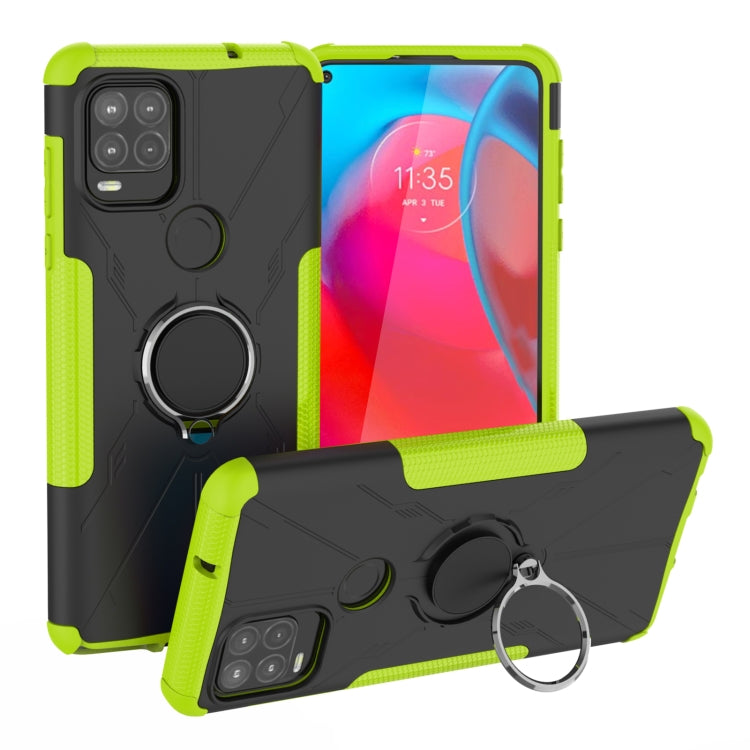 For Motorola Moto G Stylus 5G Armor Bear Shockproof PC + TPU Protective Case with Ring Holder