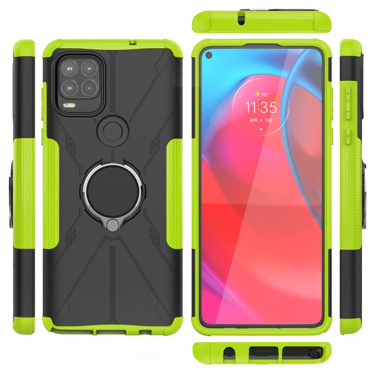 For Motorola Moto G Stylus 5G Armor Bear Shockproof PC + TPU Protective Case with Ring Holder
