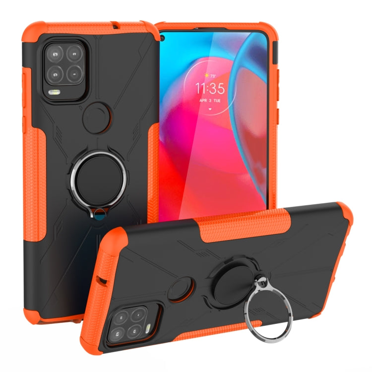 For Motorola Moto G Stylus 5G Armor Bear Shockproof PC + TPU Protective Case with Ring Holder