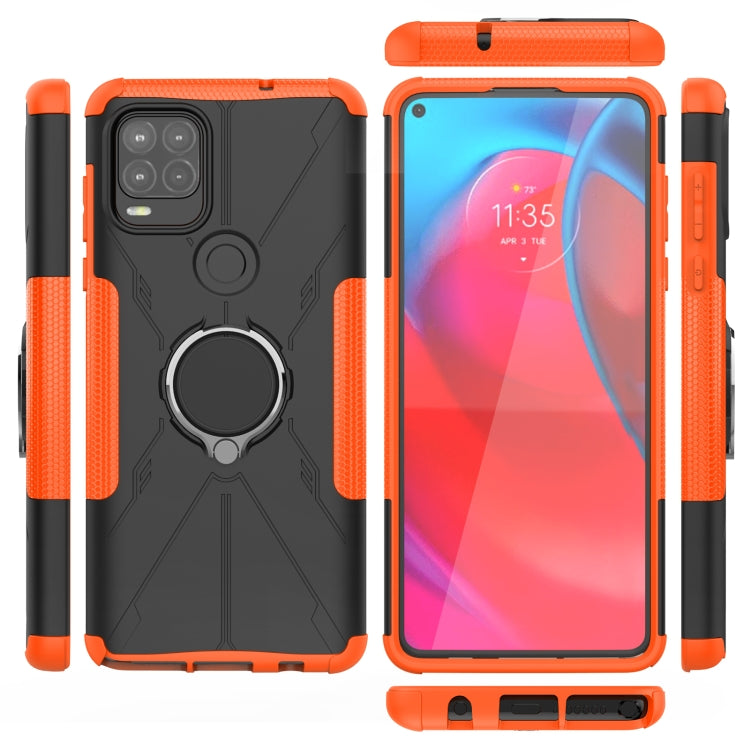 For Motorola Moto G Stylus 5G Armor Bear Shockproof PC + TPU Protective Case with Ring Holder