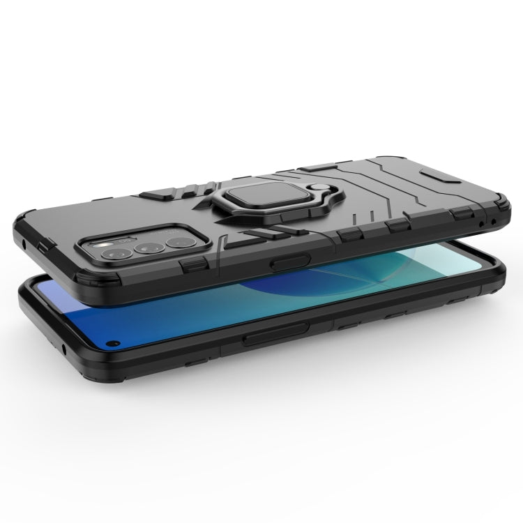 For OPPO Reno6 Z Shockproof PC + TPU Protective Case with Magnetic Ring Holder