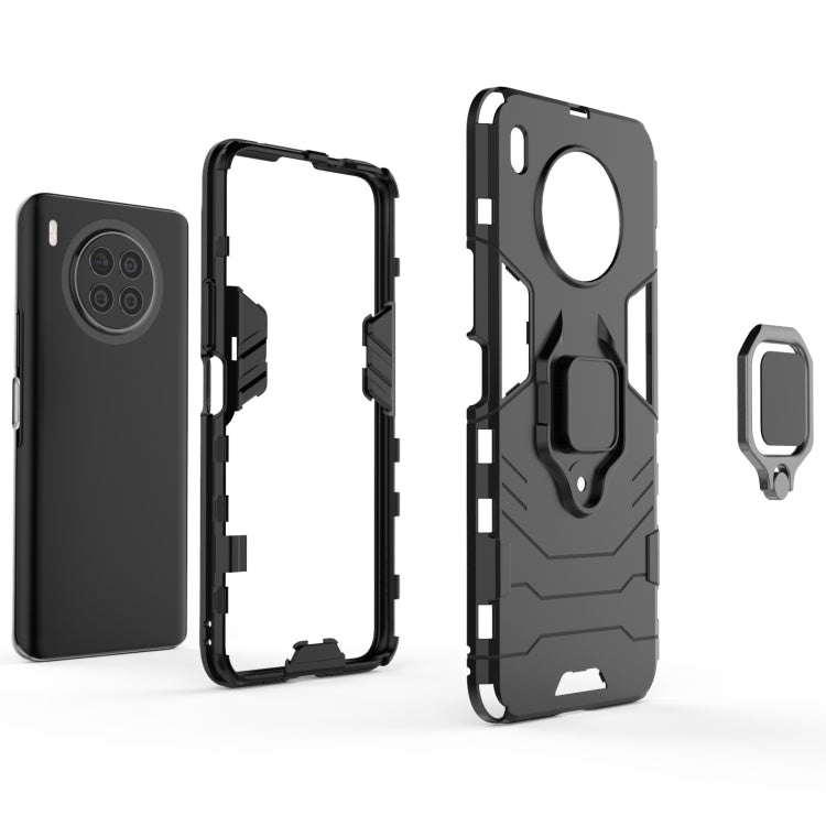 For Huawei nova 8i Foreign Version Shockproof PC + TPU Protective Case with Magnetic Ring Holder